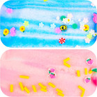 Cloud Slime Kit - 2 Pack With Blue Cake   Pink Charms  Scented Diy Supplies