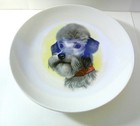 Vintage Shumann Arzberg Germany Poodle Dog Plate Dandie Dinmont Terrier 7 5 