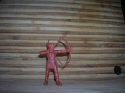 Marx 1953 Indian Bowman 60mm Playset Fort Apache Camp Series Rbr vinyl Tan red