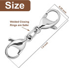20pcs Double Lobster Claw Clasp Extenders For Necklaces And Bracelets  1 Inch St