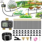 120ft Drip Irrigation System With Smart 120ft Double-tube Brass With Timer