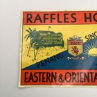 Vintage Raffles Hotel Penang Singapore Luggage Label Eastern   Oriental