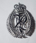 Obsolete New Zealand Police Bobby Helmet Badge With Queens Crown  rare  Original
