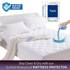 100  Waterproof Mattress Protector Mattress Pad Quilted Mattress Cover New
