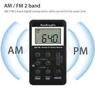 Mini Portable Pocket Digital Lcd Am Fm Radio Stereo 2 Band Receiver W earphones