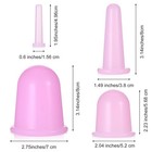 Elevatetech 4 Pieces Facial Cupping Therapy Set Anti Cellulite Silicone   