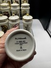 Vintage M J Hummel Danbury Mint Spice Jars Lot Of 16 With Lids 1987 Gold Trim