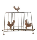 Vintage Cast Iron Rooster Book Holder  Adjustable Cookbook Stand  Tablet Holder