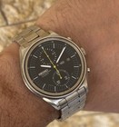 1970 s Vintage Seiko Jumbo 6138-3002 Chronograph Watch Petroleum 42mm Boxed Rare