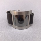 Calvin Klein Jeans K37156 Swiss Made Cuff Watch Brown Leather Vintage Y2k