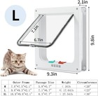 4-way Lockable Magnetic Pet Cat Puppy Dog Safe Flap Door Frame Magnetic Lock