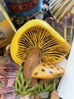 Vintage Duncan Ceramics Mushroom Wall Hanging Plaques Set 3 70s Decor