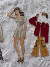 Vintage Paper Dolls Three Sisters 1942 Cut Flocked Clothes Whitman Rare