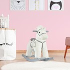 Kids Plush Ride-on Rocking Horse Toy Chair W  Soft Plush Toy