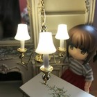 Dollhouse 3-head Miniature Ceiling Lamp Led Light Battery Operated Kid Gift 1 12