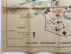 Original Vintage Map Colonial Exhibition - Paris - France - Plan - 1931