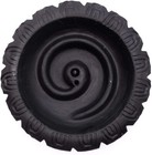 Handmade In Nepal Clay Incense Holder  Attractive Black Lotus Flower Design