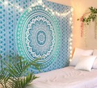 Indian Twin Bed Sheet Cotton Wall Hanging Decorative Twin Size Tapestry For Gift