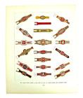 1933 Fortune Magazine Cigar Bands Print Tipped In Print Gold Gilt White Owl  