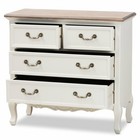 Baxton Studio Amalie White And Oak Finished 4-drawer Accent Dresser