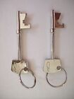 2x Skeleton Key Beer soda Bottle Opener Key-chain Key Ring Nickel Hardened Steel