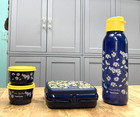 Tupperware Vera Bradley Daisy-water Bottle  Snack Cups    Sandwich Keeper-new