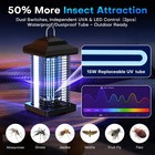 Avaxo Hk-3 Bug Zapper Dual Wavelength Uv 50000h 1 2 Acre 4200v Ipx4 Waterproof