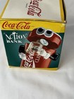Coca-cola Plastic Bottle Coin Action Bank With Original Box