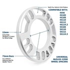  12mm   1 2      4   5 Lug Universal Wheel Spacer Adapters Compatible With 