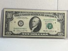 1985 Ten Dollar Federal Reserve Note Complete Bleed Through Error  10 Grade It  