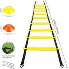 20ft Agility Ladder Set  12 Cones  Solo Soccer Trainer   Jump Rope