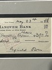 Reginald Owen The Original Scrooge Signed Check 1952 From Hanover Bank