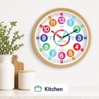 Learning Clock For Kids Telling Time Easily Teaching 8 Inch  A_wood Color