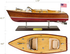 Sailingstory Wooden Speedboat Model Chris-craft Runabout Model Boat Yacht