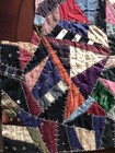 Antique vintage Crazy Quilt Cutter Piece-variety Of Beautiful Fabric-27x25 27x20