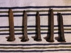 Lot Of 5 Antique Railroad Spikes Vintage Train Collectables  Blacksmith Forging