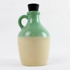 Vintage Avon Bay Rum After Shave Lotion Jug  empty  Green Beige 5 5  Collectible