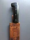 Vintage Wwii Legitimus Collins   Co Machete No  128 With Original Leather Sheath