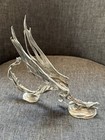 Vtg 1998 Rawcliffe Pewter Dream Dragon Figurine 1166003 Jeweled Crystal Eyes Usa