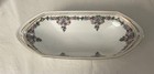 M   Z Austria Hand Painted Pink Purple Floral Celery Relish Dish A Stiles 1919