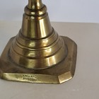 Victorian 1890s Brass English Beehive Candlestick Reg  No 223580