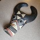 Old Authentic African Bwa Bobo Burkina Faso Carved Mask Buffalo West Africa