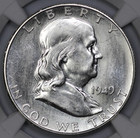1949-s Franklin 50c Ngc Ms 66  Fbl Full Bell Lines Looks Proof Like