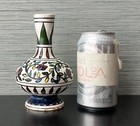 Vintage Jerusalem Hand Painted Pottery Bud Vase   see Condition   6  T  Unmarked