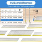 2 400-19 200 Counts 15 Gauge 34-degree Angled Finish Nails 2 Inch Galvanized