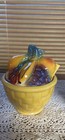 Vintage Shawnee Pottery Set Of 4 Weave Fruit Basket 2 Utility Jars Salt   Pepper