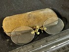 Pince-nez Pinch Nose Eyeglass Wear Spectacles Pat  Oct  9  1906 Antique 14k 