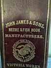 Vintage John James   Sons Needle   Fish Hook Manufacturers Display Some Needles