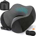 Soft Memory Foam Neck Pillow For Travel Airplane Flight Support   Eye Mask Bag