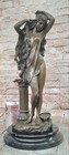 Greek Goddess Aphrodite Bronze Sculpture Signed Cesaro Fine Art Statue Decor